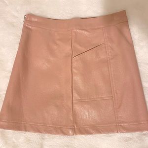 GIRLS PINK LEATHER SKIRT - size S in girls